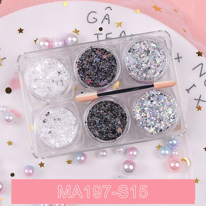 Kit 6 Frascos de Sombra Glitter