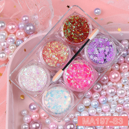 Kit 6 Frascos de Sombra Glitter