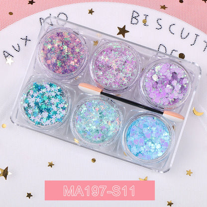 Kit 6 Frascos de Sombra Glitter